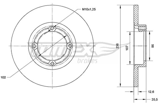 Brzdový kotúč TOMEX Brakes